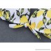Womens Two-Piece Swimsuit with Steel Plate Tie with Bow Lemon Print Split Bikini White B07LCJ9Y53